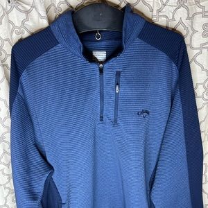 Callaway Pullover Mens XXL 1/4 Zip Long Sleeve Blue